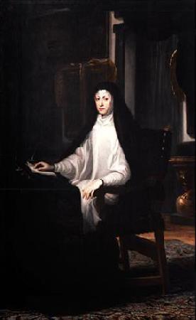 unknow artist Portrait of Queen Mariana de Austria as a Widow oil painting image